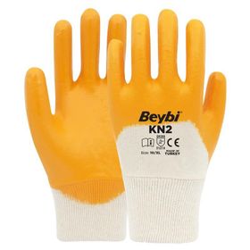 Beybi Sarı Nitril İş Eldiveni Demir Safety