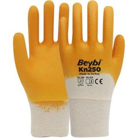 Beybi Sarı Nitril İş Eldiveni Demir Safety