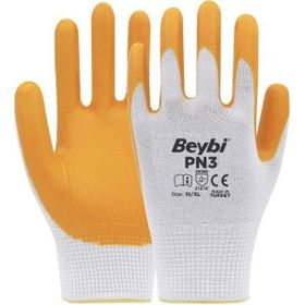 Beybi Sarı Nitril İş Eldiveni Demir Safety