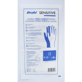 Beybi Sensitive No:6,5 Pudralı Steril Cerrahi Eldiven