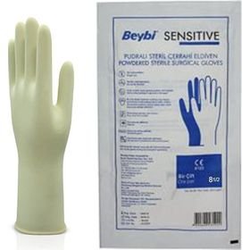 Beybi Sensitive No:8 Pudralı Steril Cerrahi Eldiven