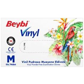 Beybi Vinil Beyaz 100'lü Medium Muayene Eldiven