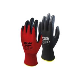 Beybi Zebra Kırmızı Nitril İş Eldiveni