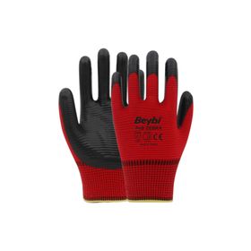 Beybi Zebra Kırmızı Nitril İş Eldiveni