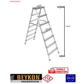 Beykon Cc77 7'li Çift Çıkışlı Alüminyum Merdiven