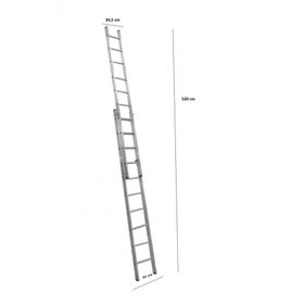 Beykon SR 230 3+3 Toplam 6 Metre Endüstriyel Alüminyum Sürgülü Merdiveni