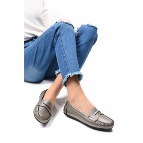 Beyond BYNDDEM01 Kadın Platin Kolej Günlük Casual Babet Ayakkabı