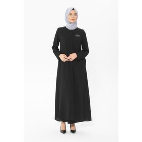 Beyza 3351-2 Nervür Detaylı Siyah Ferace