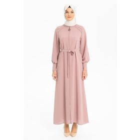 Beyza 3505 Boncuk İşlemeli Pudra Ferace