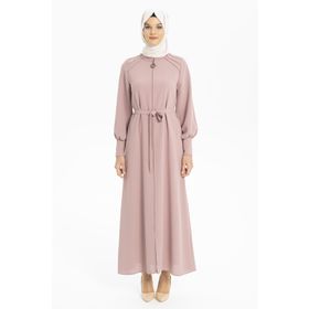 Beyza 3505 Boncuk İşlemeli Pudra Ferace
