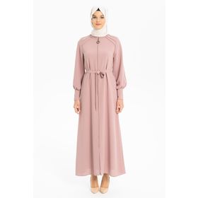 Beyza 3505 Boncuk İşlemeli Pudra Ferace