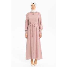Beyza 3505 Boncuk İşlemeli Pudra Ferace