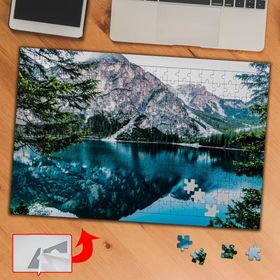 BF93 Mavi Gölet Dağ Manzara 240 Parça Puzzle Yapboz Tablo