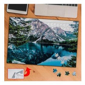 BF93 Mavi Gölet Dağ Manzara 240 Parça Puzzle Yapboz Tablo