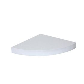 BHP Mdf Çeyrek Daire Salon Beyaz 29x29x3.8 cm Dekoratif Raf