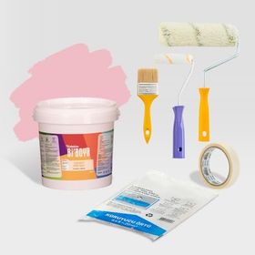 Bi Boya 0.75 lt Pembe İnci Tek Duvar Boyama Seti