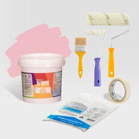 Bi Boya 0.75 lt Pembe İnci Tek Duvar Boyama Seti