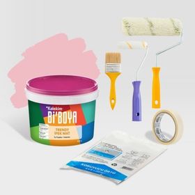 Bi Boya 2.5 lt Pembe İnci Tek Oda Boyama Seti