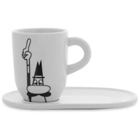 Bialetti Omino Con Piattino 340 ml Porselen Kupa