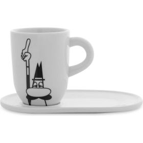 Bialetti Omino Con Piattino 340 ml Porselen Kupa