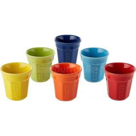 Bialetti Renkli Seramik 6'lı Espresso Fincan Seti