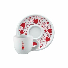 Bialetti Y0tz100 Beyaz ve Kırmızı Cappuccino Fincan