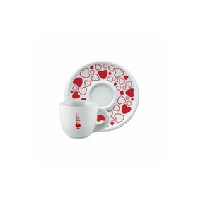 Bialetti Y0tz100 Beyaz ve Kırmızı Cappuccino Fincan
