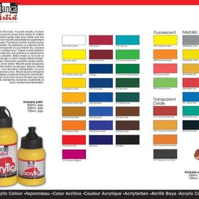 Bianca 120 ml Cadmium Lemon Yellow Sanatsal Akrilik Boya