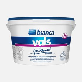 Bianca 2,5 lt Kırık Beyaz Vals Ipek Mat 1087 Kırık Beyaz Rengi Silikonlu İç Cephe Boyası
