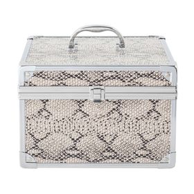 Bianca Bella SN-80743 Metal Yılan Desenli Aksesuar ve Makyaj Çantası