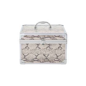Bianca Bella SN-80743 Metal Yılan Desenli Aksesuar ve Makyaj Çantası