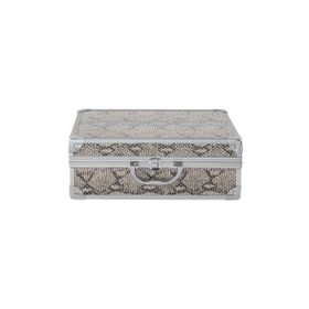 Bianca Bella SN-84757 Metal Yılan Desenli Aksesuar ve Makyaj Çantası