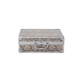 Bianca Bella SN-84757 Metal Yılan Desenli Aksesuar ve Makyaj Çantası