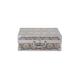 Bianca Bella SN-84757 Metal Yılan Desenli Aksesuar ve Makyaj Çantası