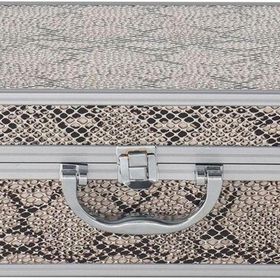 Bianca Bella SN-84757 Metal Yılan Desenli Aksesuar ve Makyaj Çantası