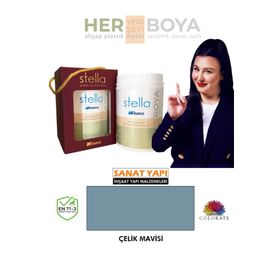 Bianca Çelik Mavisi 500 ML Stella Su Bazlı Saf Akrilik Boya