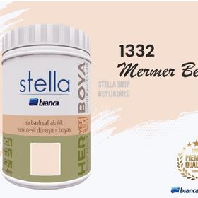 Bianca Stella Mermer Beji 0.5 L Su Bazlı Saf Akrilik Boya