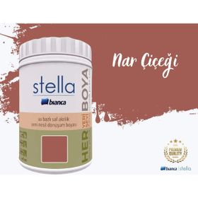 Bianca Stella Su Bazlı Saf 1 lt Nar Çiçeği Akrilik Boya