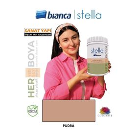 Bianca Stella Su Bazlı Saf 1 lt Pudra Kahve Akrilik Boya