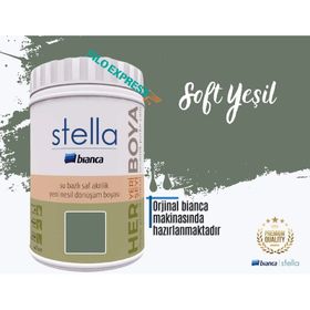 Bianca Stella Su Bazlı Saf 1 lt Soft Yeşil Akrilik Boya