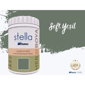 Bianca Stella Su Bazlı Saf 1 lt Soft Yeşil Akrilik Boya