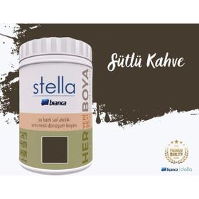Bianca Stella Su Bazlı Saf 1 lt Sütlü Kahve Akrilik Boya