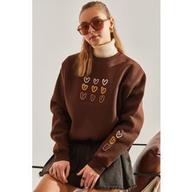 Bianco Lucci 40951011 Üç İplik Şardonlu Kadın Sweatshirt