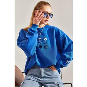 Bianco Lucci 40951011 Üç İplik Şardonlu Kadın Sweatshirt
