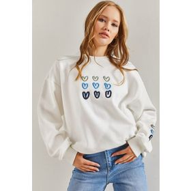 Bianco Lucci 40951011 Üç İplik Şardonlu Kadın Sweatshirt