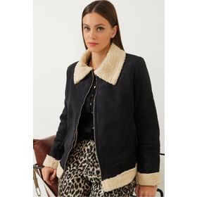 Bianco Lucci 60041023 Süet Peluş Kadın Mont