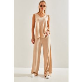 Bianco Lucci 60111068 Mavi Basic Alt Üst Takım Kadın Pantolon