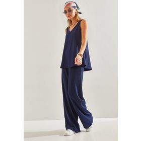 Bianco Lucci 60111068 Mavi Basic Alt Üst Takım Kadın Pantolon