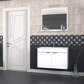 Biani Arya 85 CM Latte Banyo Dolabı