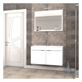 Biani Arya Mat Beyaz 100 CM Banyo Dolabı